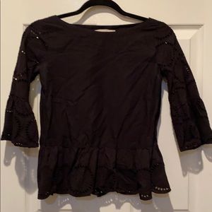 Black peplum top